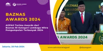 AGPAII Terima Awards dari Baznas RI Kategori Lembaga Mitra Pengumpulan Terbanyak 2024